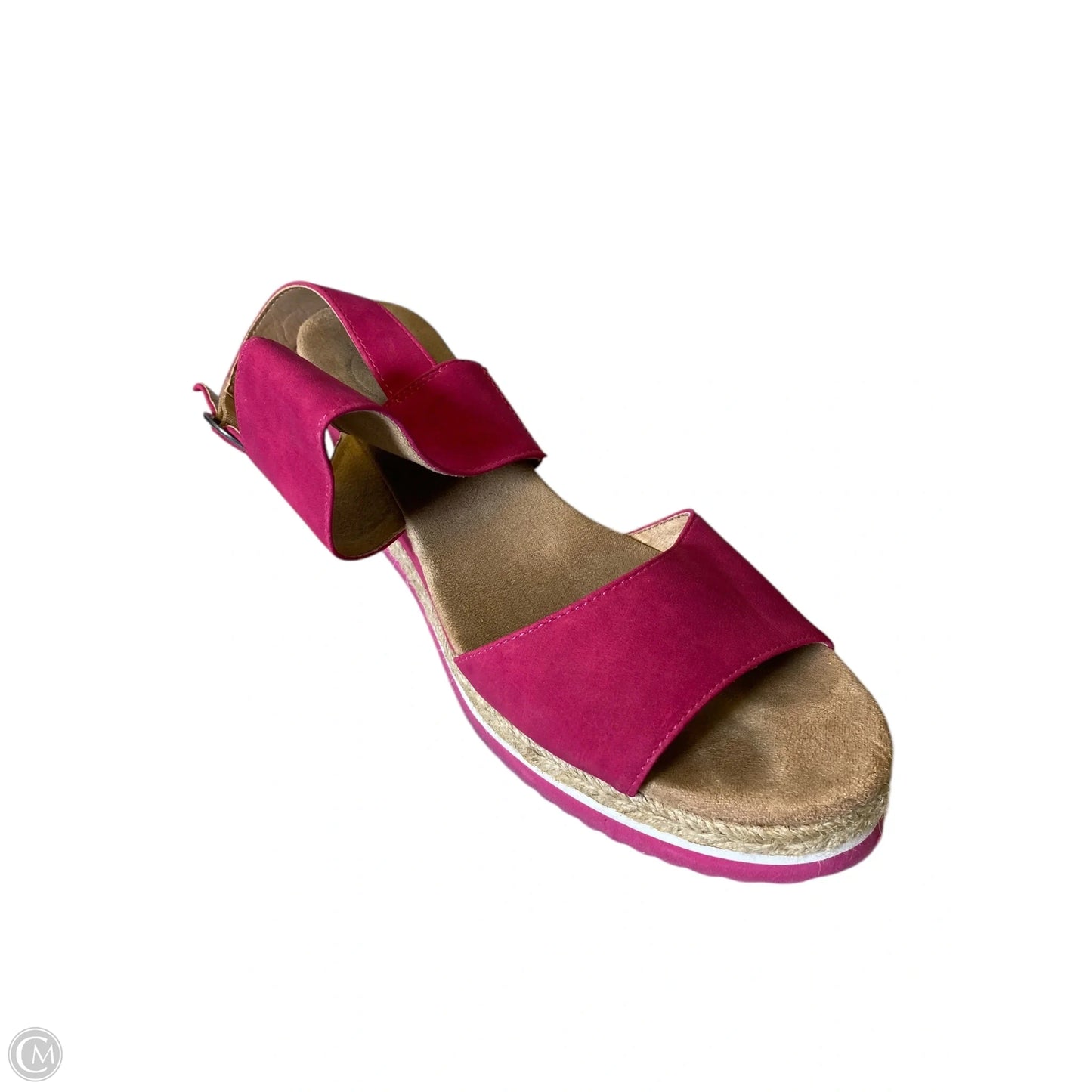 Sandals Heels Wedge By Life Stride In Pink & Tan, Size: 9