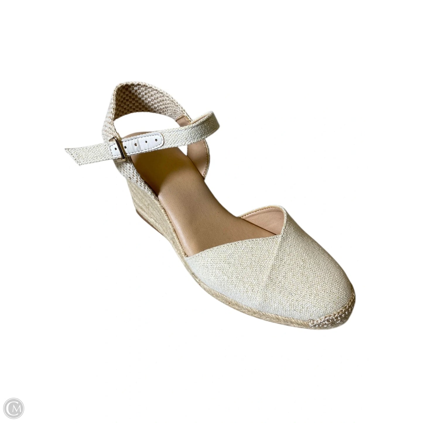 Sandals Heels Wedge By Alex Marie In Cream, Size: 7.5