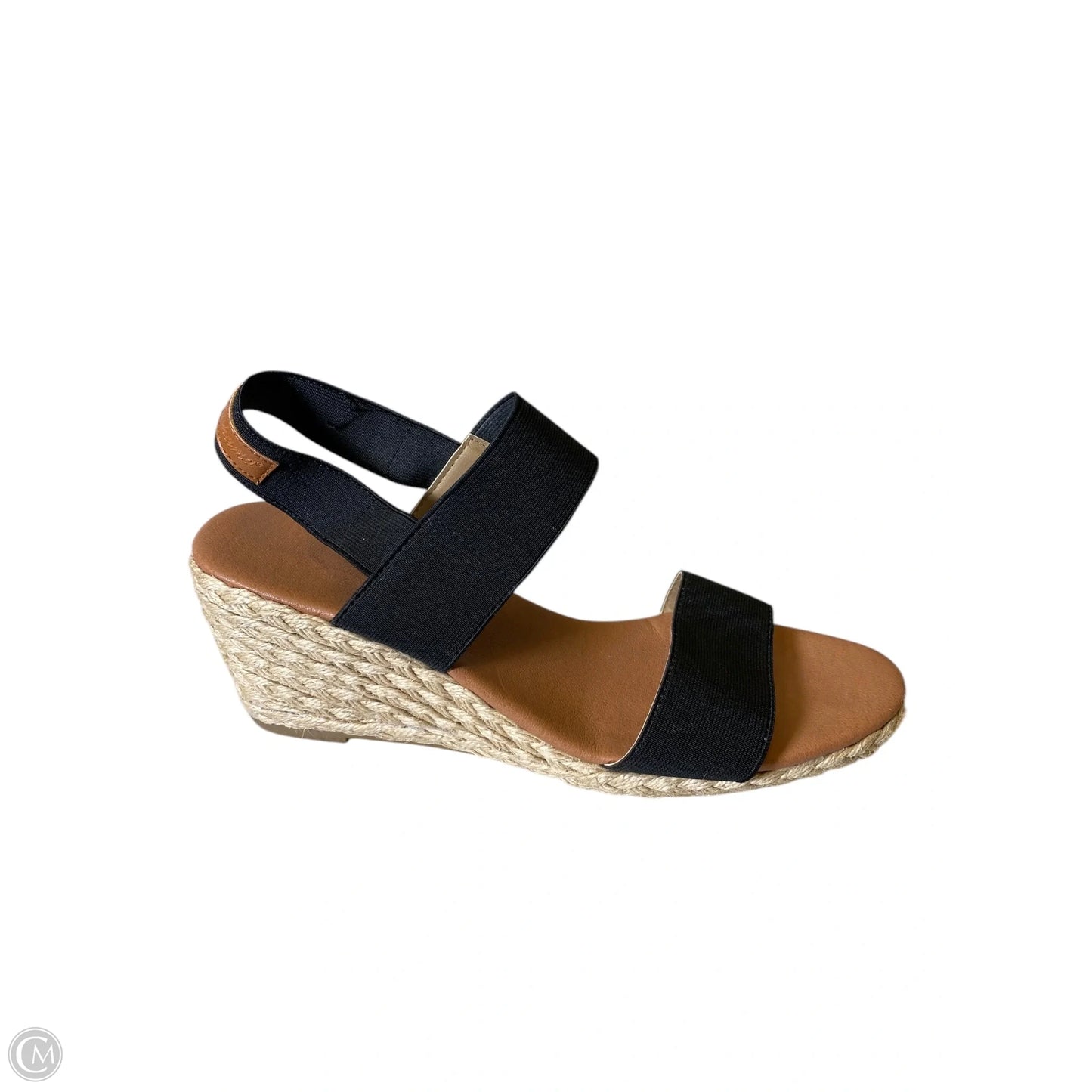 Sandals Heels Wedge By Tommy Bahama In Black & Brown, Size: 9.5