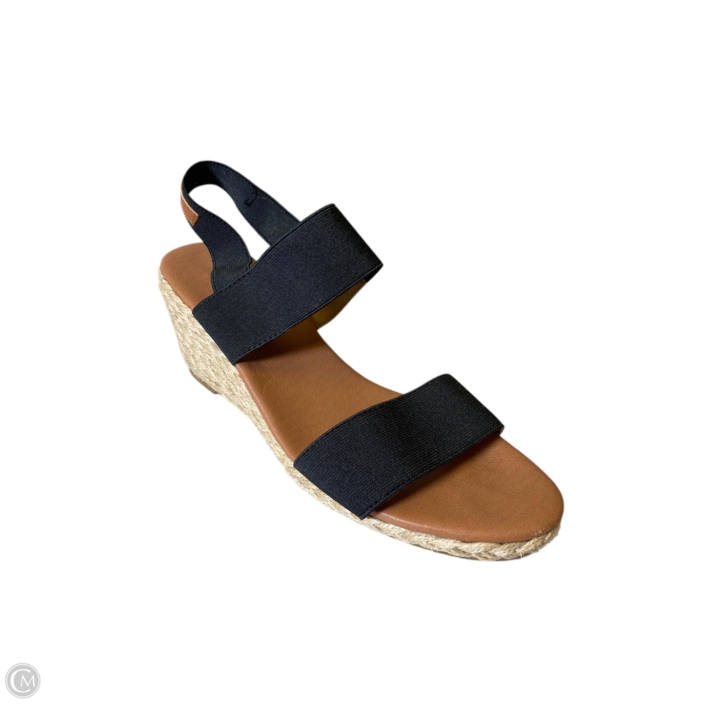 Sandals Heels Wedge By Tommy Bahama In Black & Brown, Size: 9.5