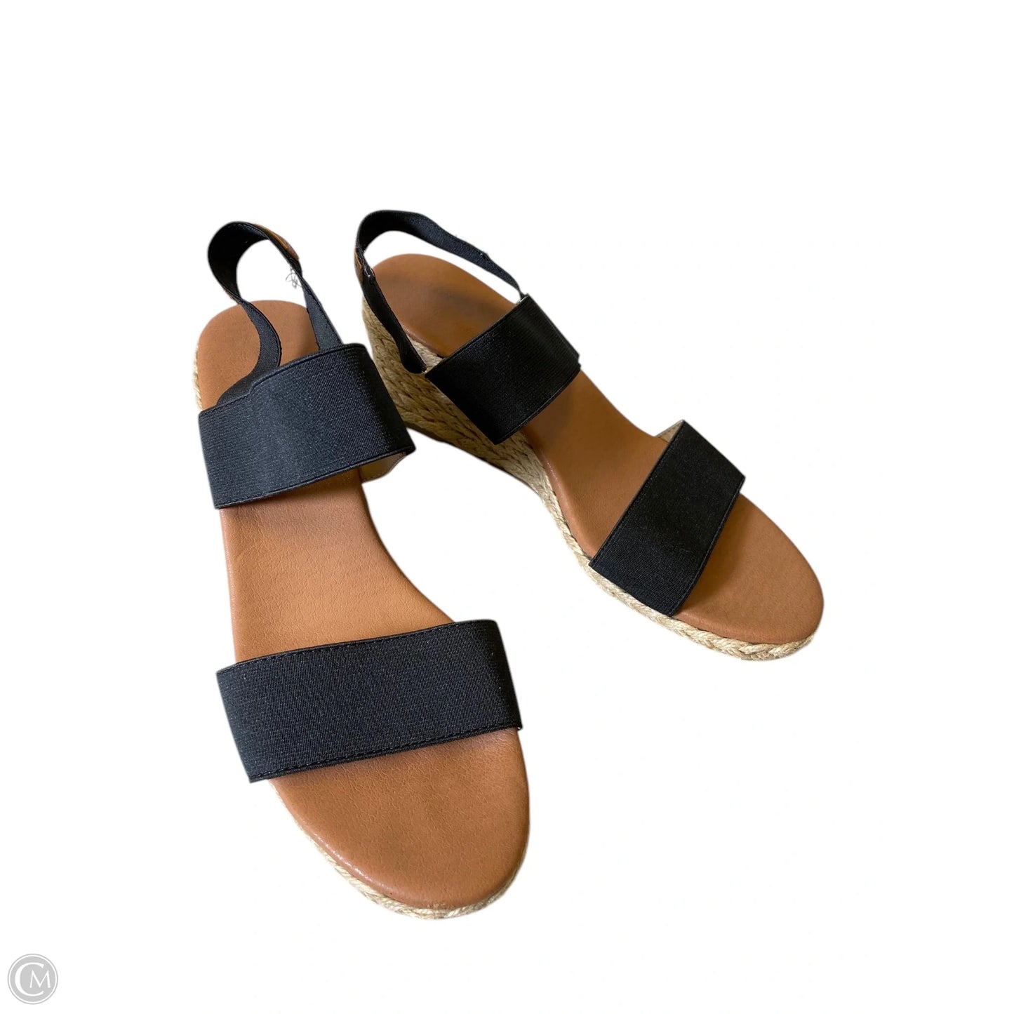 Sandals Heels Wedge By Tommy Bahama In Black & Brown, Size: 9.5