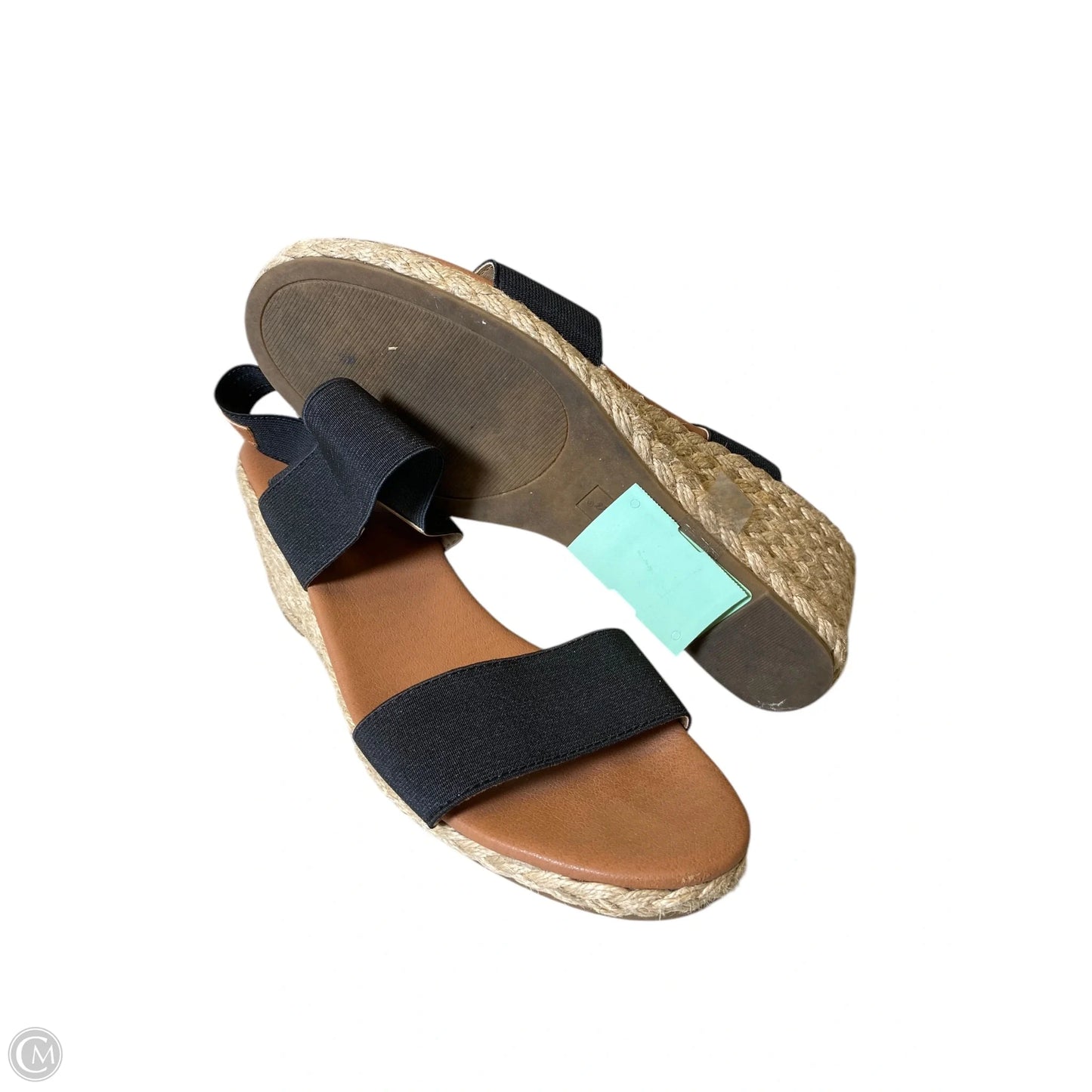 Sandals Heels Wedge By Tommy Bahama In Black & Brown, Size: 9.5