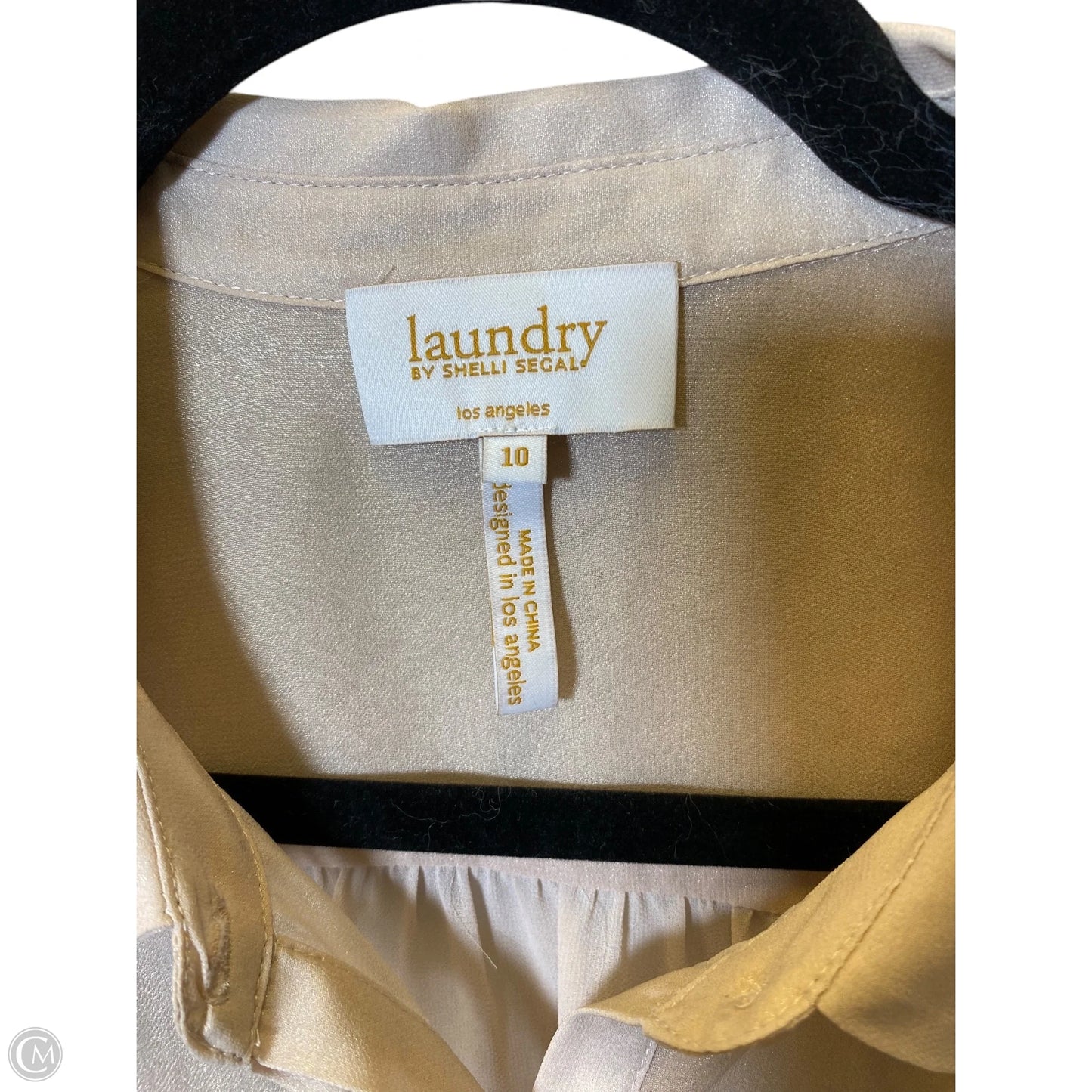 Top Long Sleeve By Laundry In Peach, Size: M