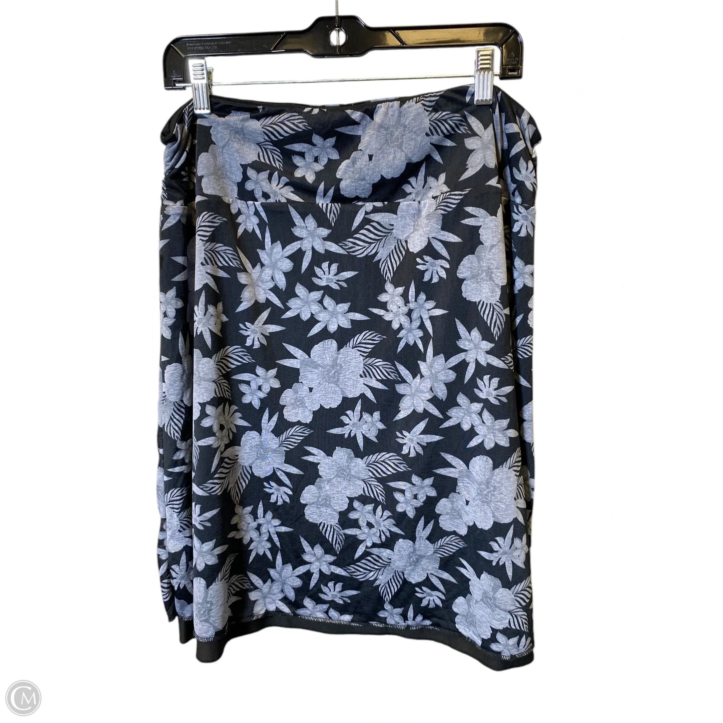 Skirt Midi By Clothes Mentor In Black & Grey, Size: L