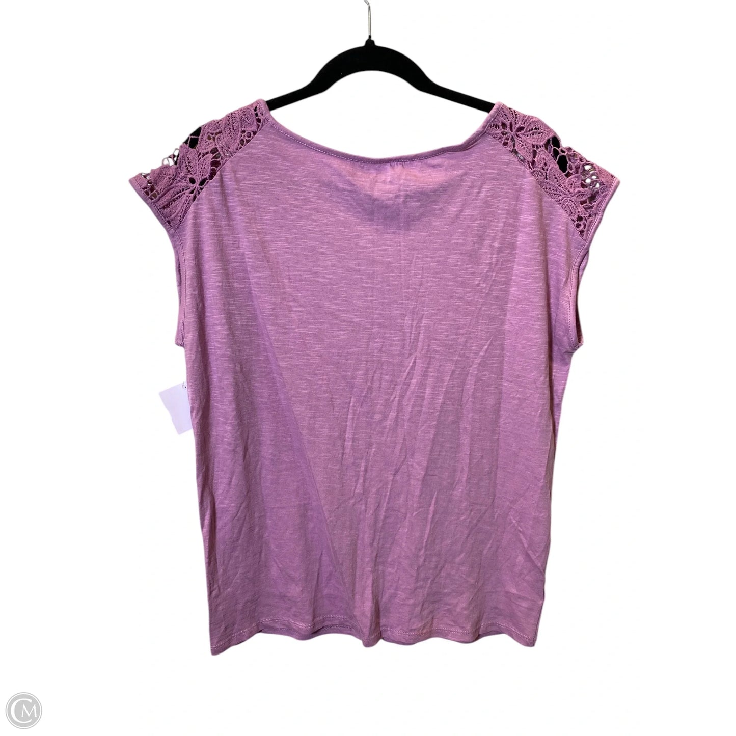 Top Short Sleeve By Loft In Purple, Size: L