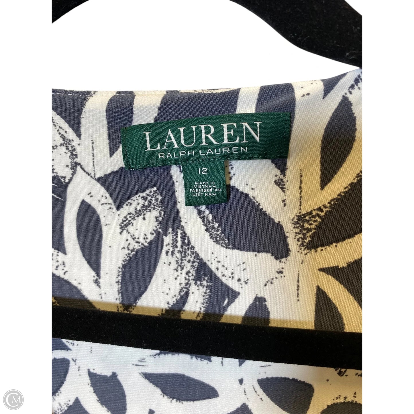 Dress Casual Midi By Lauren By Ralph Lauren In Grey & White, Size: L