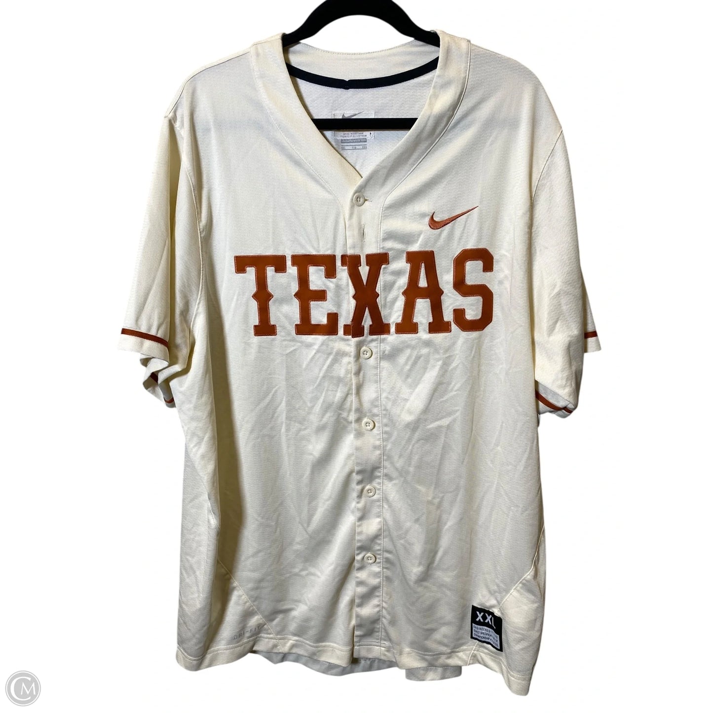 Athletic Top Short Sleeve By Nike In Beige, Size: Xxl