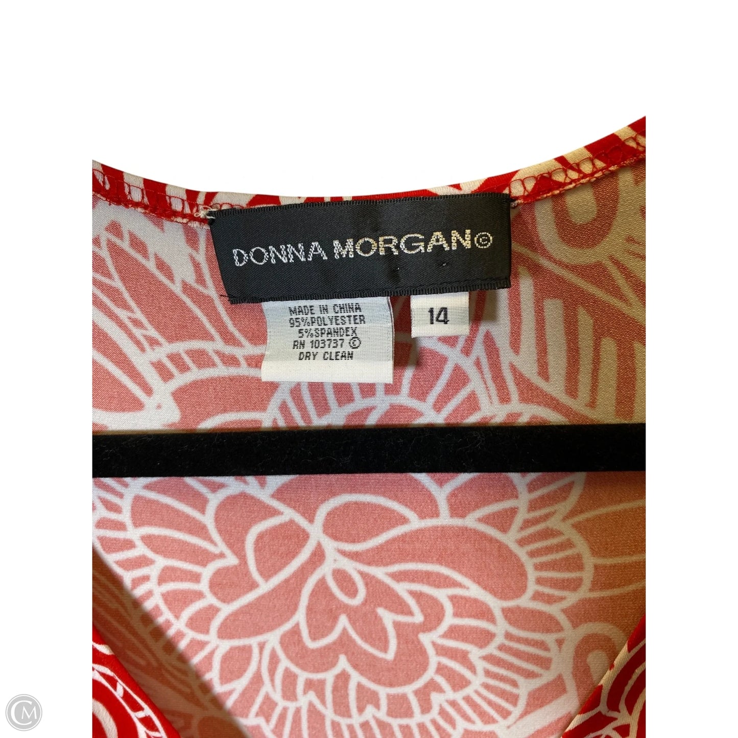 Dress Casual Midi By Donna Morgan In Red & White, Size: L