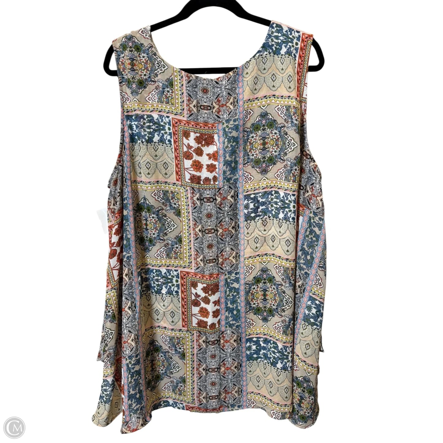 Top Short Sleeve By Roz And Ali In Multi-colored, Size: 3x