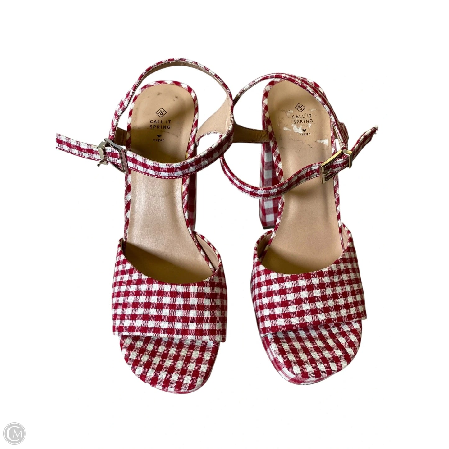 Shoes Heels Block By Call It Spring In Plaid Pattern, Size: 9