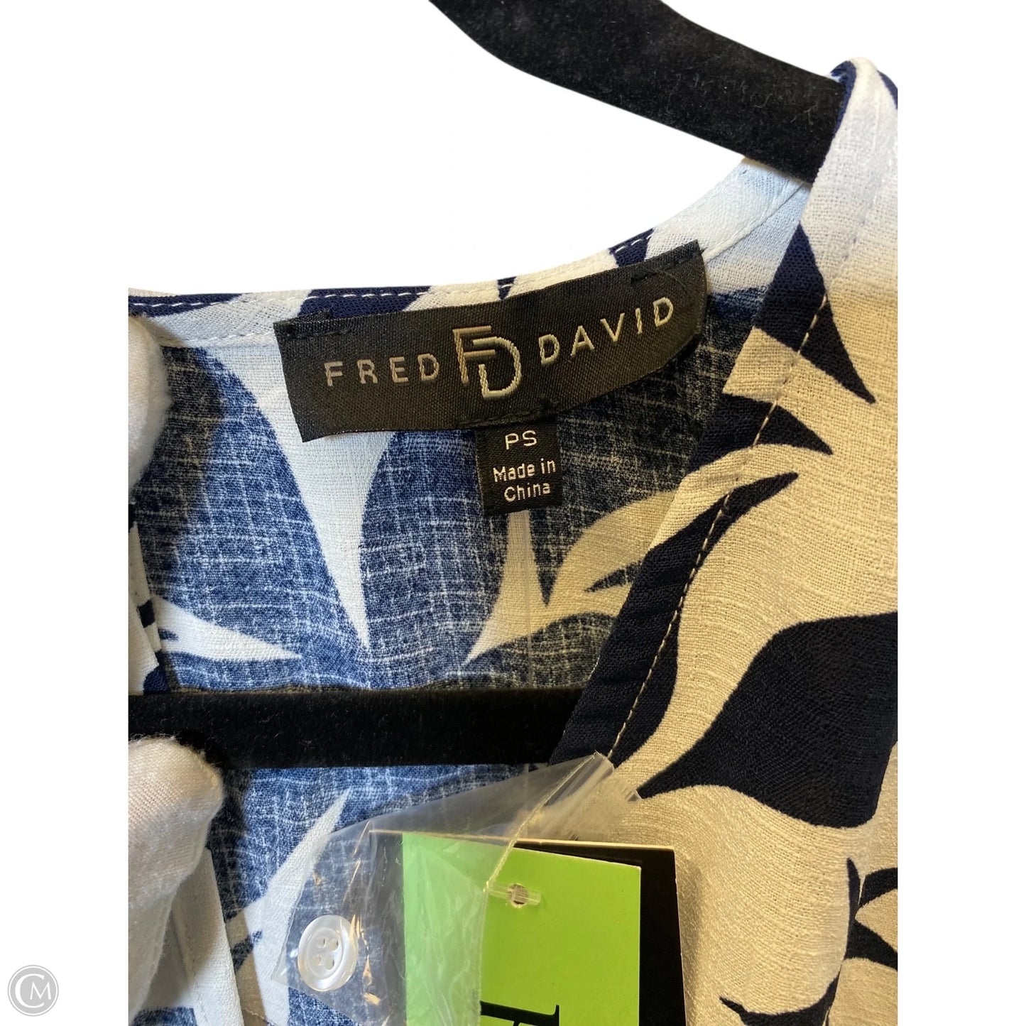 Jumpsuit By Fred David In Blue & White, Size: S