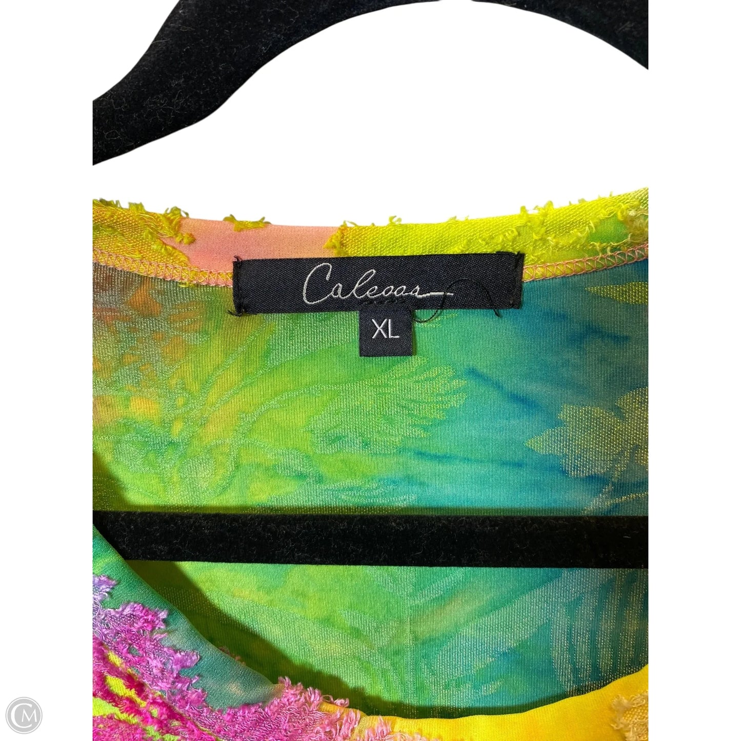 Top 3/4 Sleeve By Calessa In Multi-colored, Size: Xl