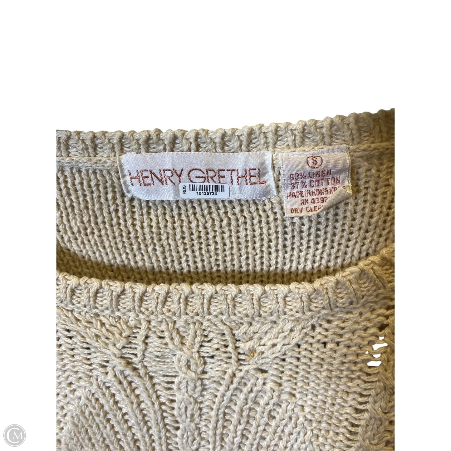 Sweater By Henry Grethel In Beige, Size: S