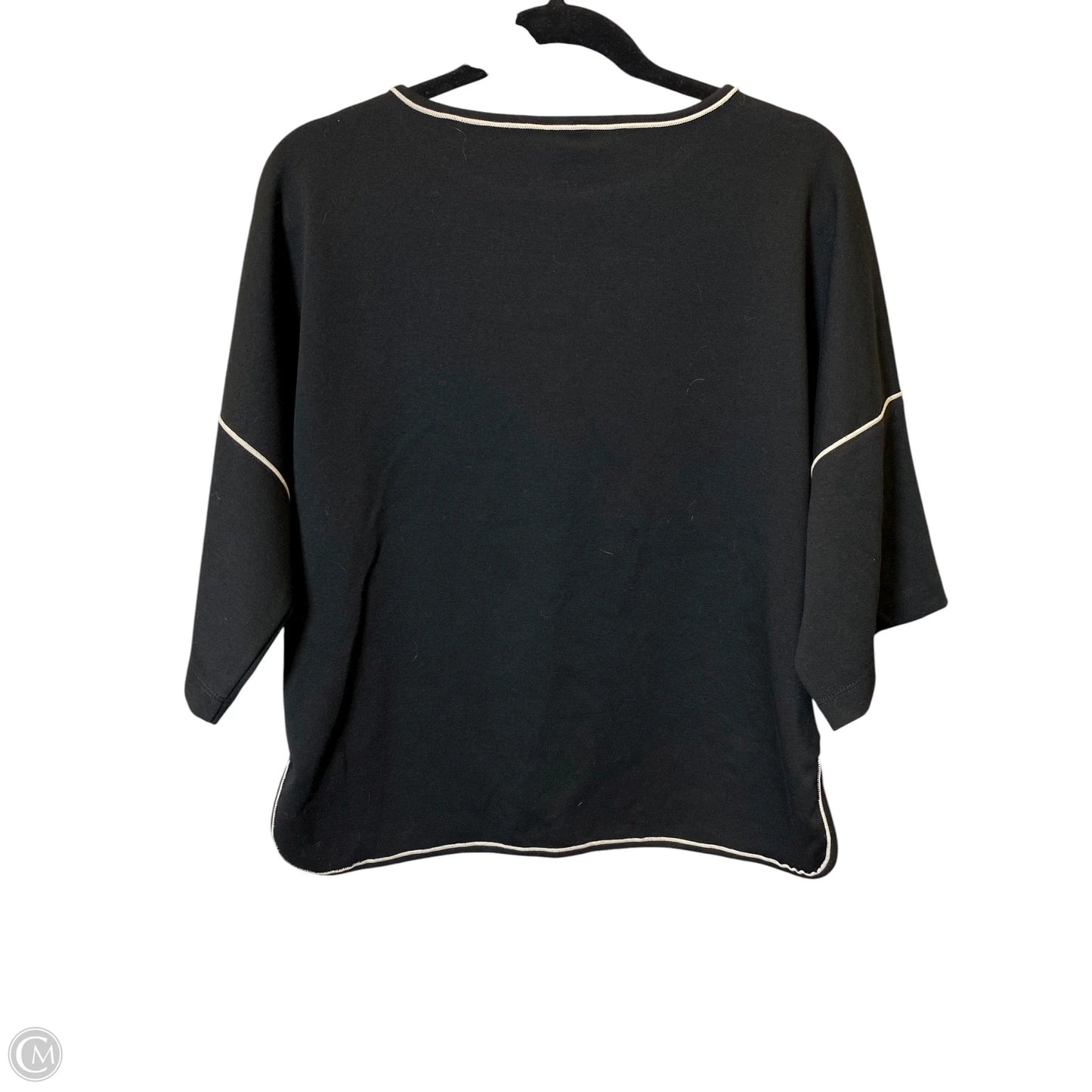 Top Short Sleeve By Max Studio In Black, Size: M