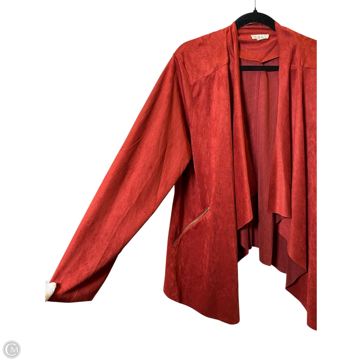 Cardigan By Clothes Mentor In Red, Size: 3XL