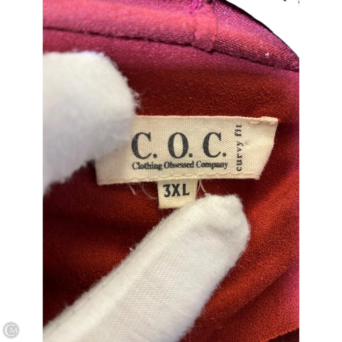 Cardigan By Clothes Mentor In Red, Size: 3XL