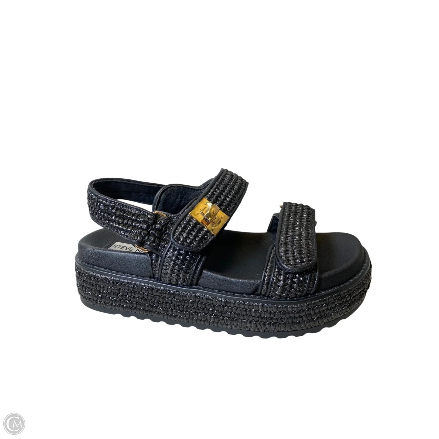 Sandals Heels Platform By Steve Madden In Black, Size: 7