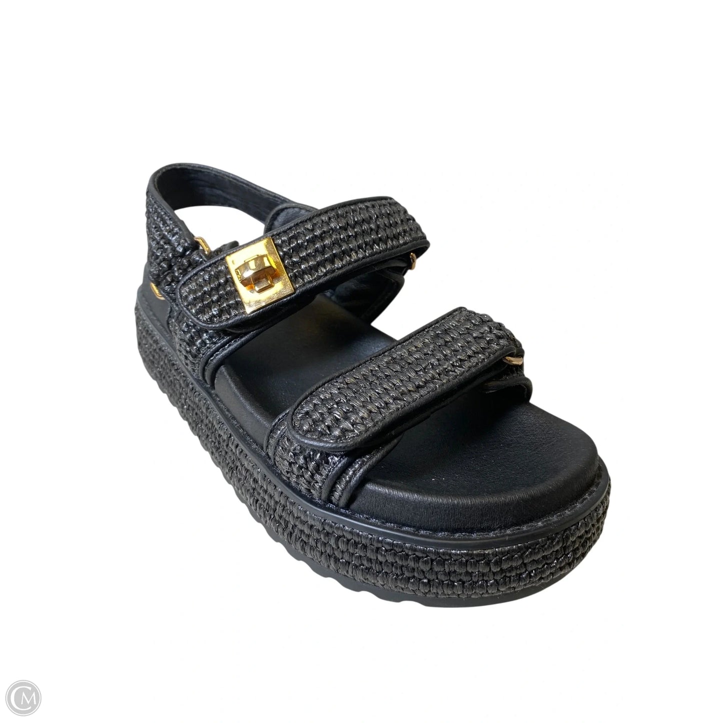 Sandals Heels Platform By Steve Madden In Black, Size: 7