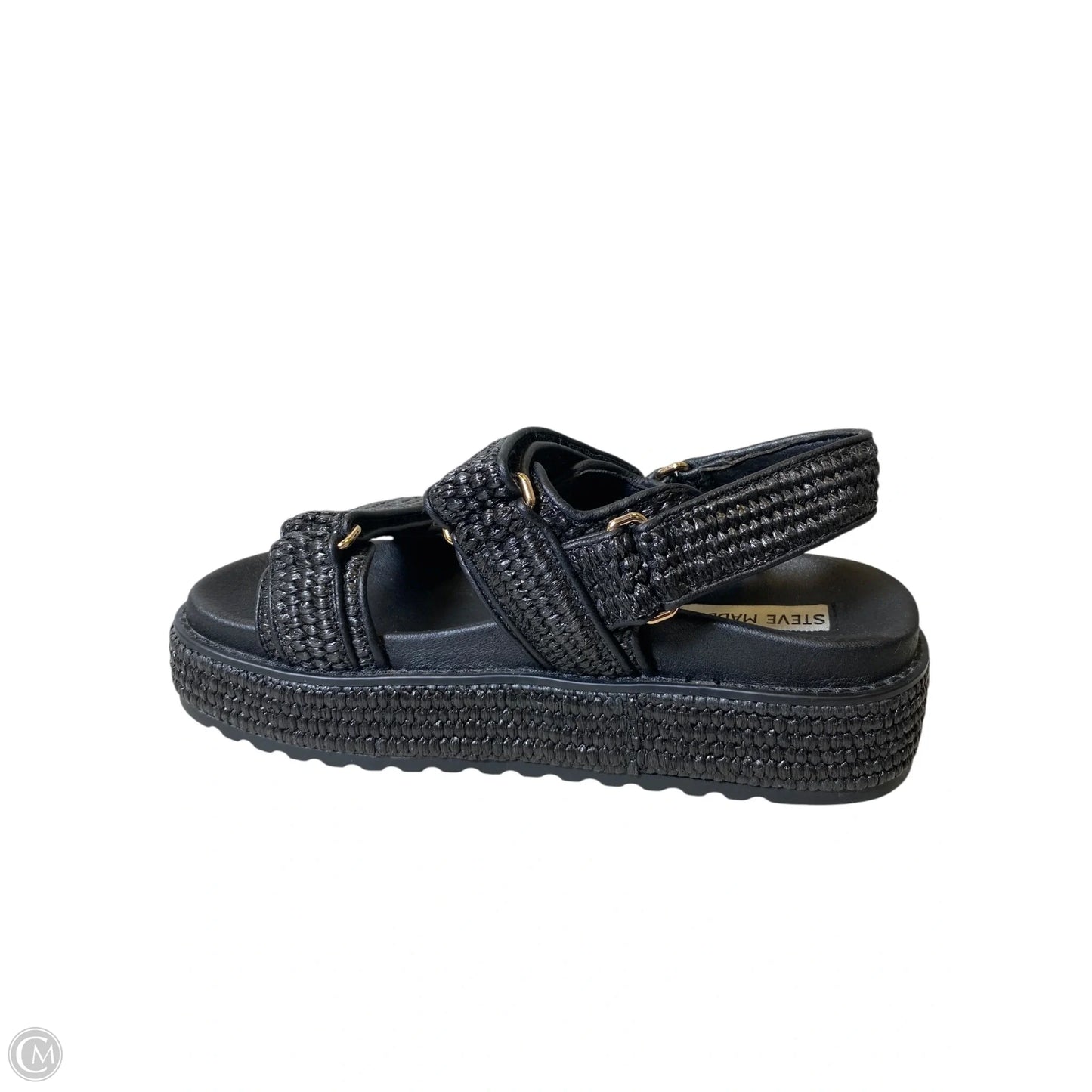 Sandals Heels Platform By Steve Madden In Black, Size: 7