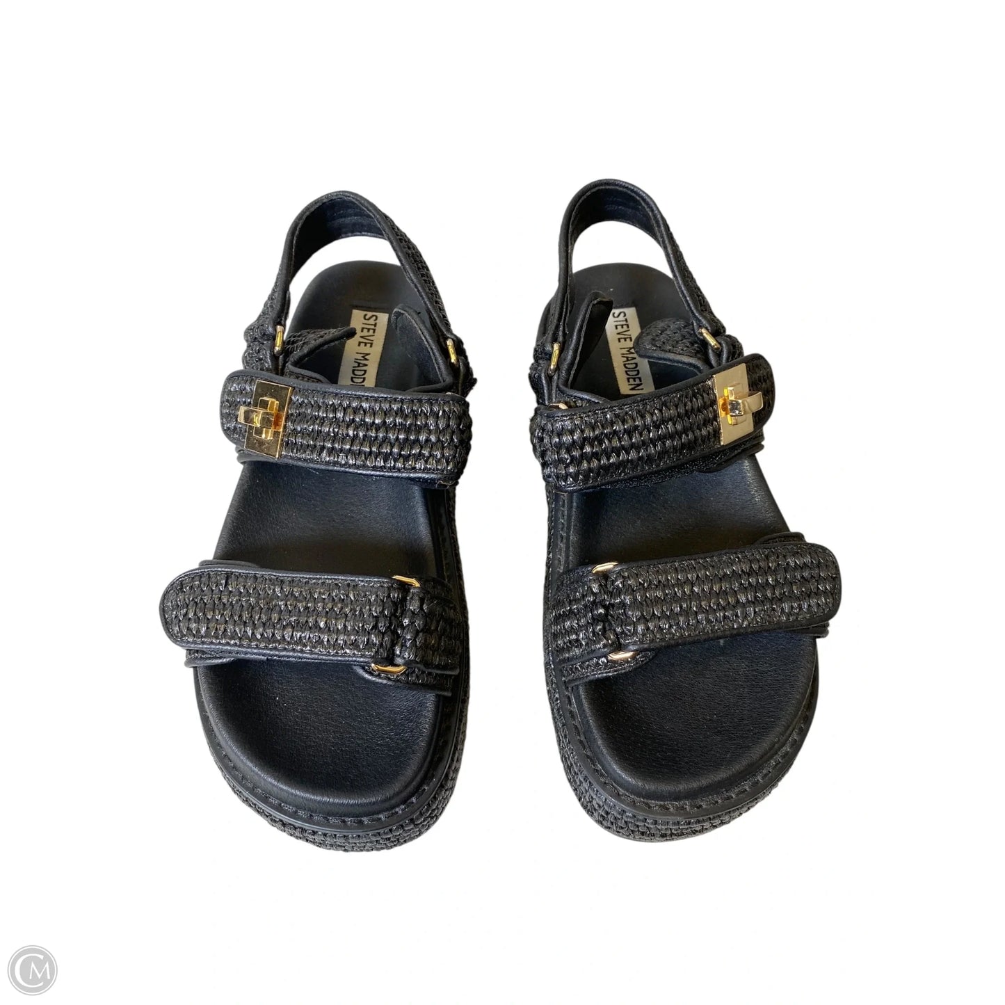 Sandals Heels Platform By Steve Madden In Black, Size: 7