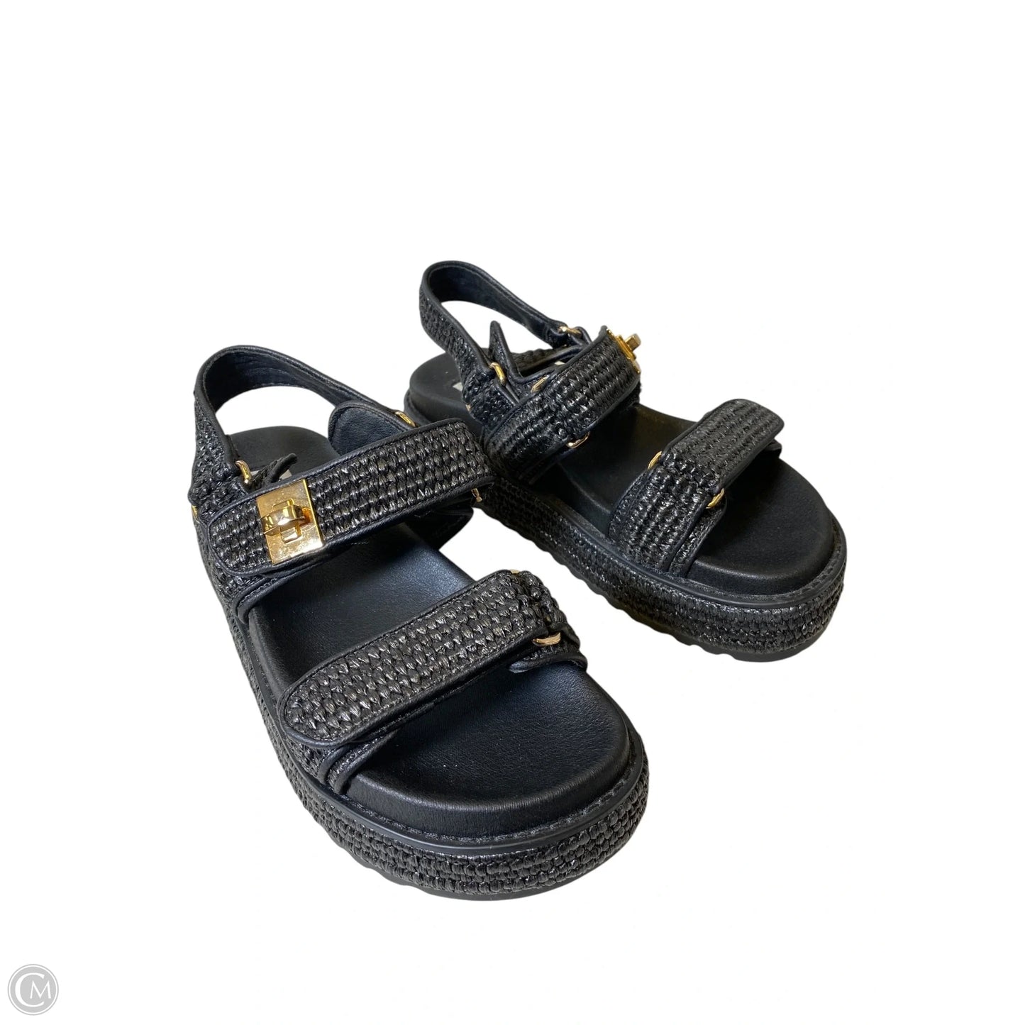 Sandals Heels Platform By Steve Madden In Black, Size: 7