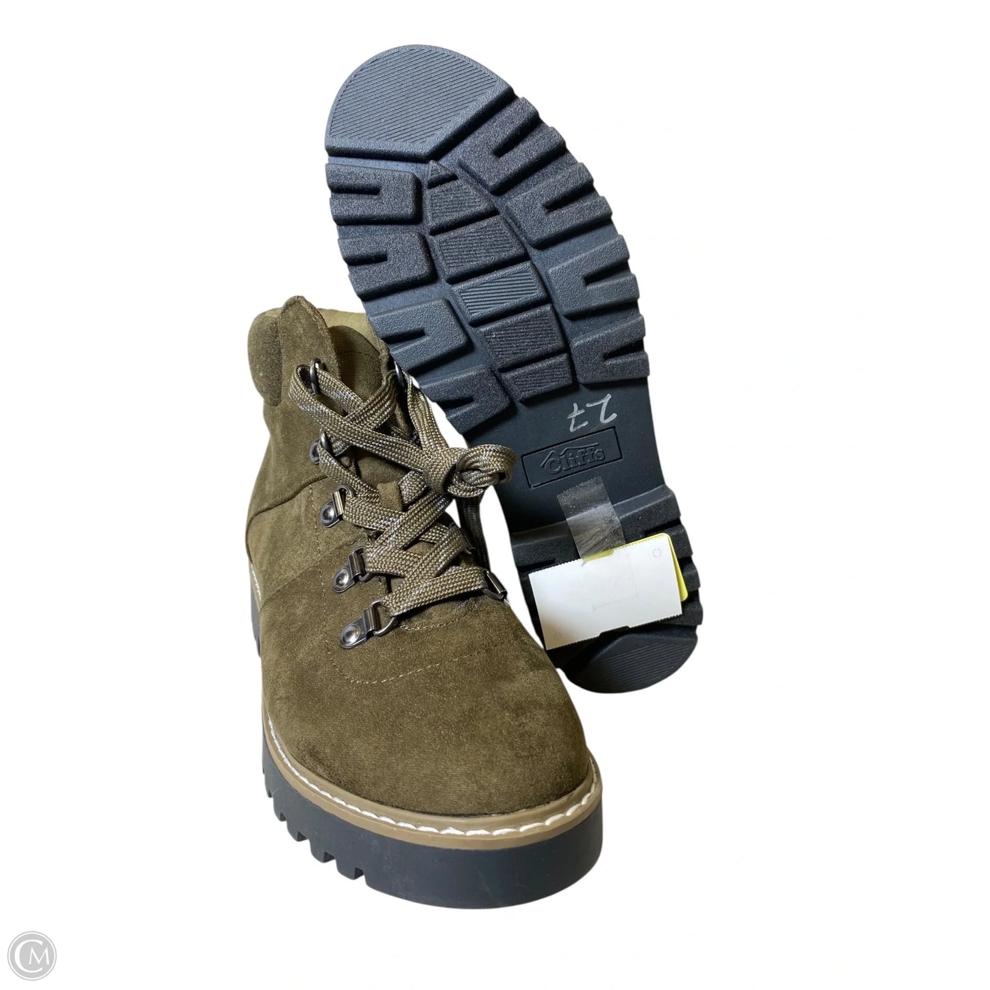 Boots Combat By Cliffs By White Mountain In Green, Size: 7.5