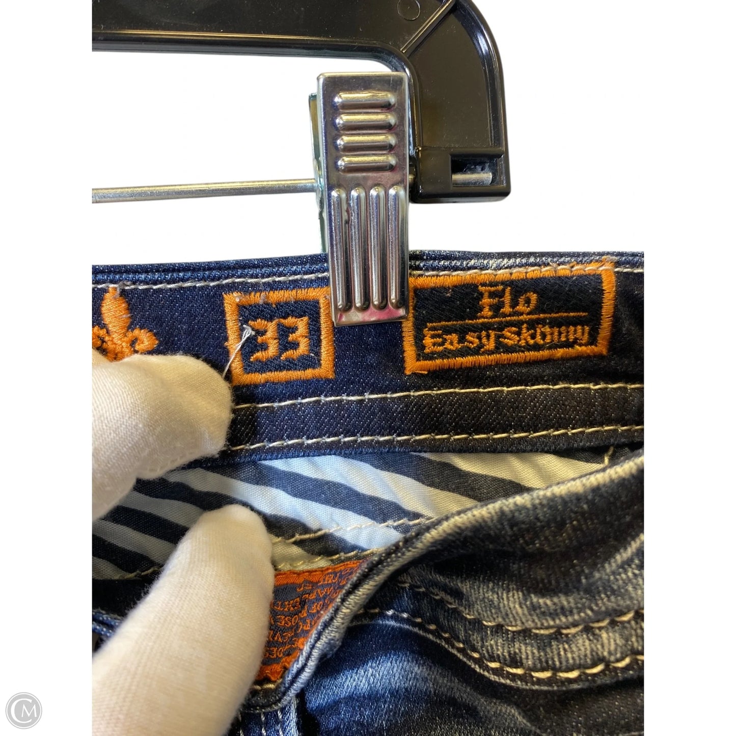 Jeans Straight By Rock Revival In Blue Denim, Size: 16