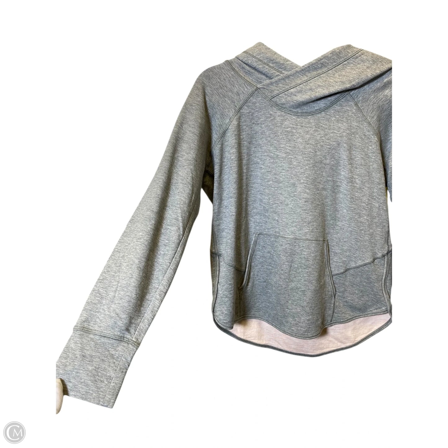 Sweatshirt Hoodie By Lululemon In Grey, Size: 10