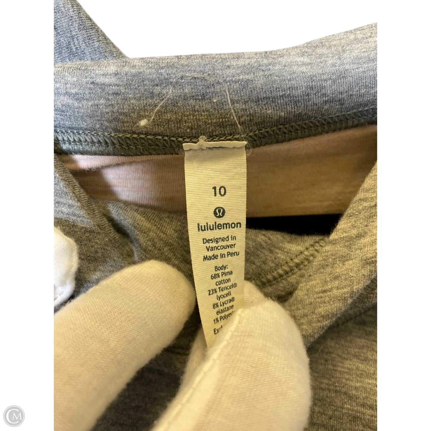 Sweatshirt Hoodie By Lululemon In Grey, Size: 10