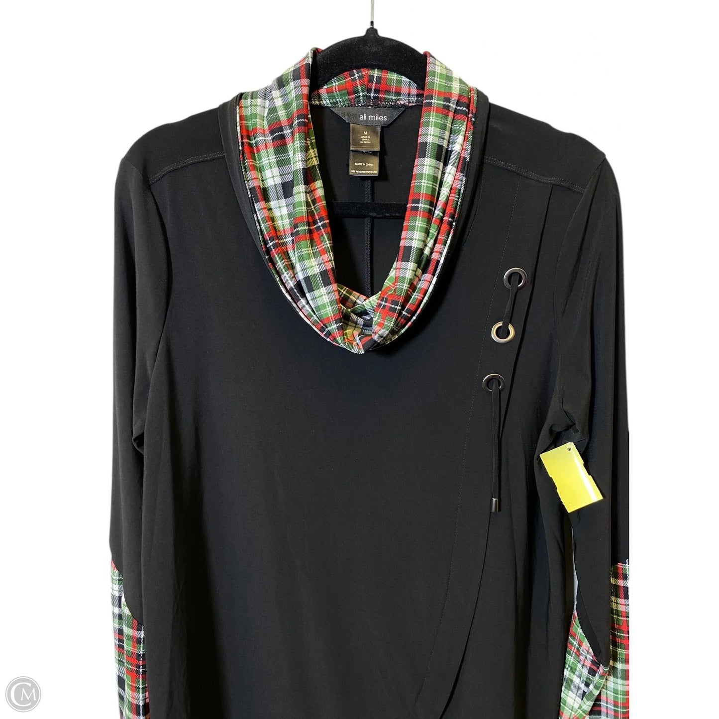 Top Long Sleeve By Ali Miles In Black, Size: M