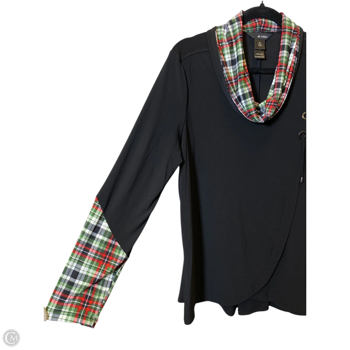 Top Long Sleeve By Ali Miles In Black, Size: M
