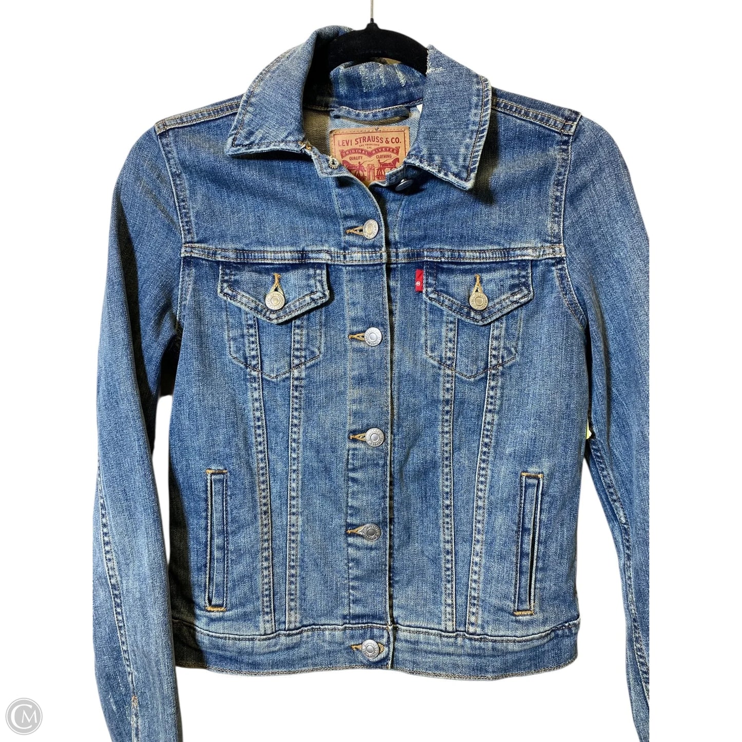 Jacket Denim By Levis In Blue Denim, Size: Xs