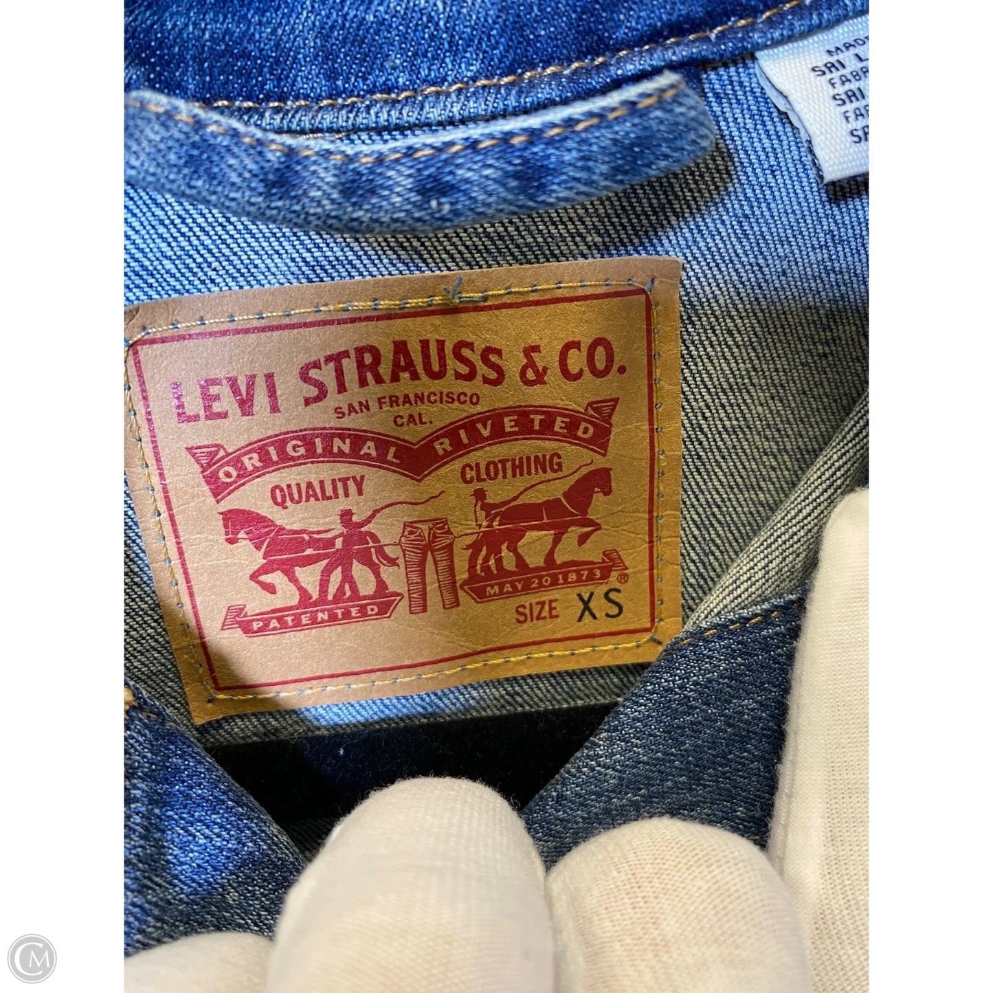 Jacket Denim By Levis In Blue Denim, Size: Xs