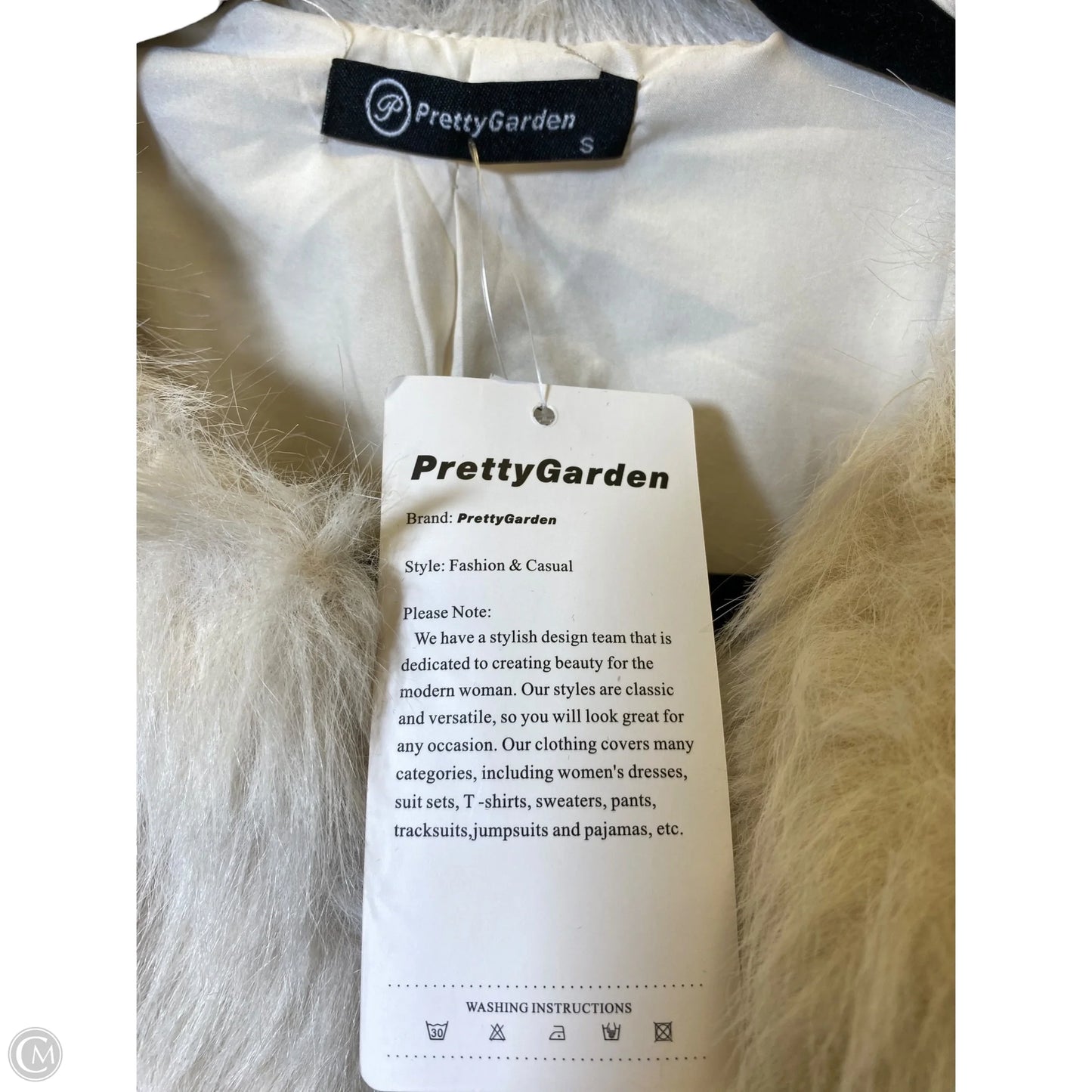 Jacket Faux Fur & Sherpa By Prettygarden In Beige, Size: S