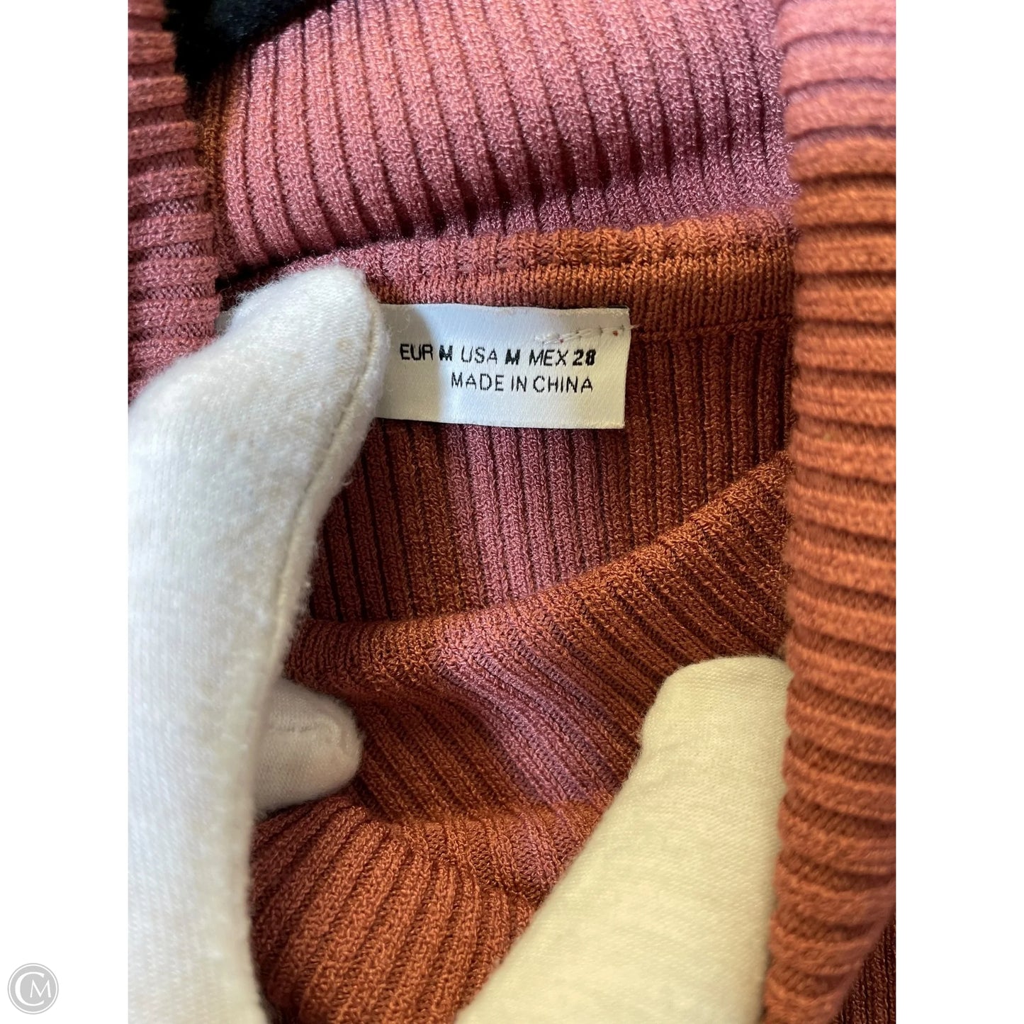 Top Long Sleeve By Zara In Pink, Size: M