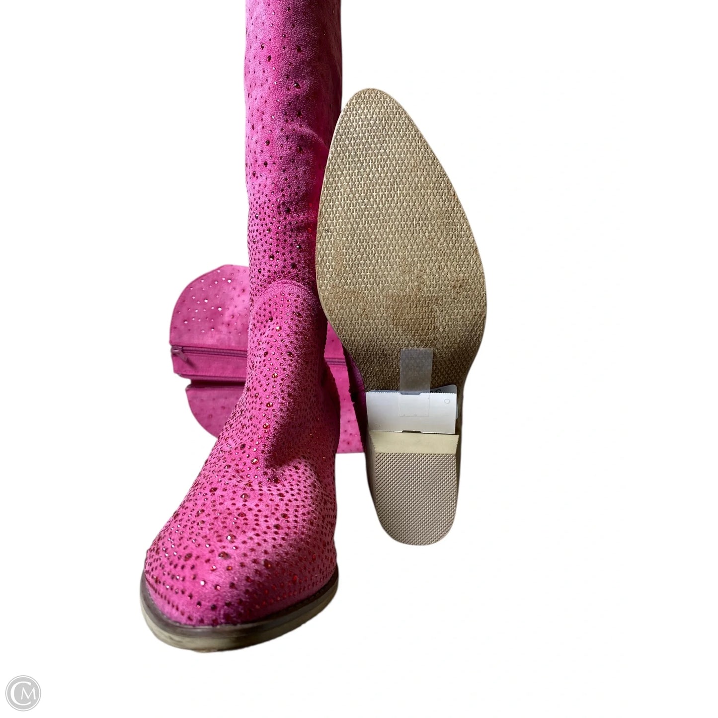 Boots Knee Heels By Pierre Dumas In Pink, Size: 11