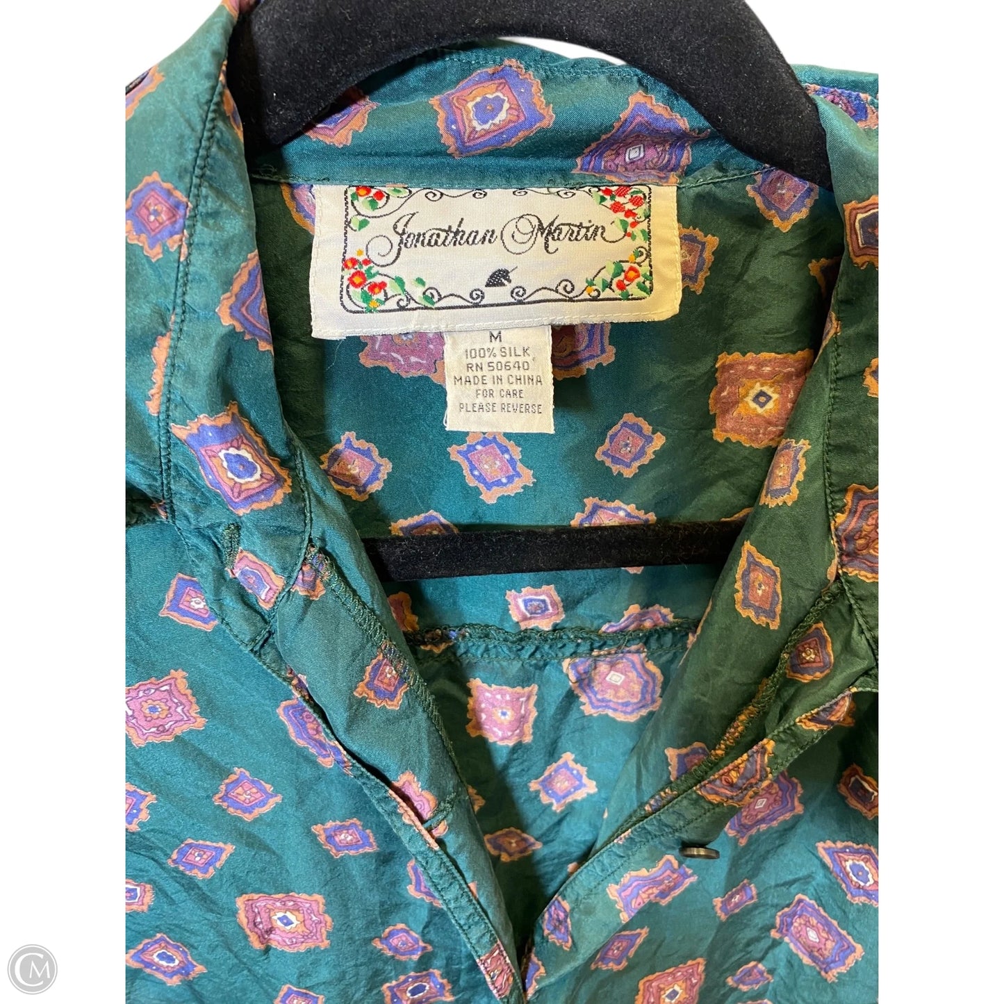 Top Long Sleeve By Jonathan Martin In Multi-colored, Size: M