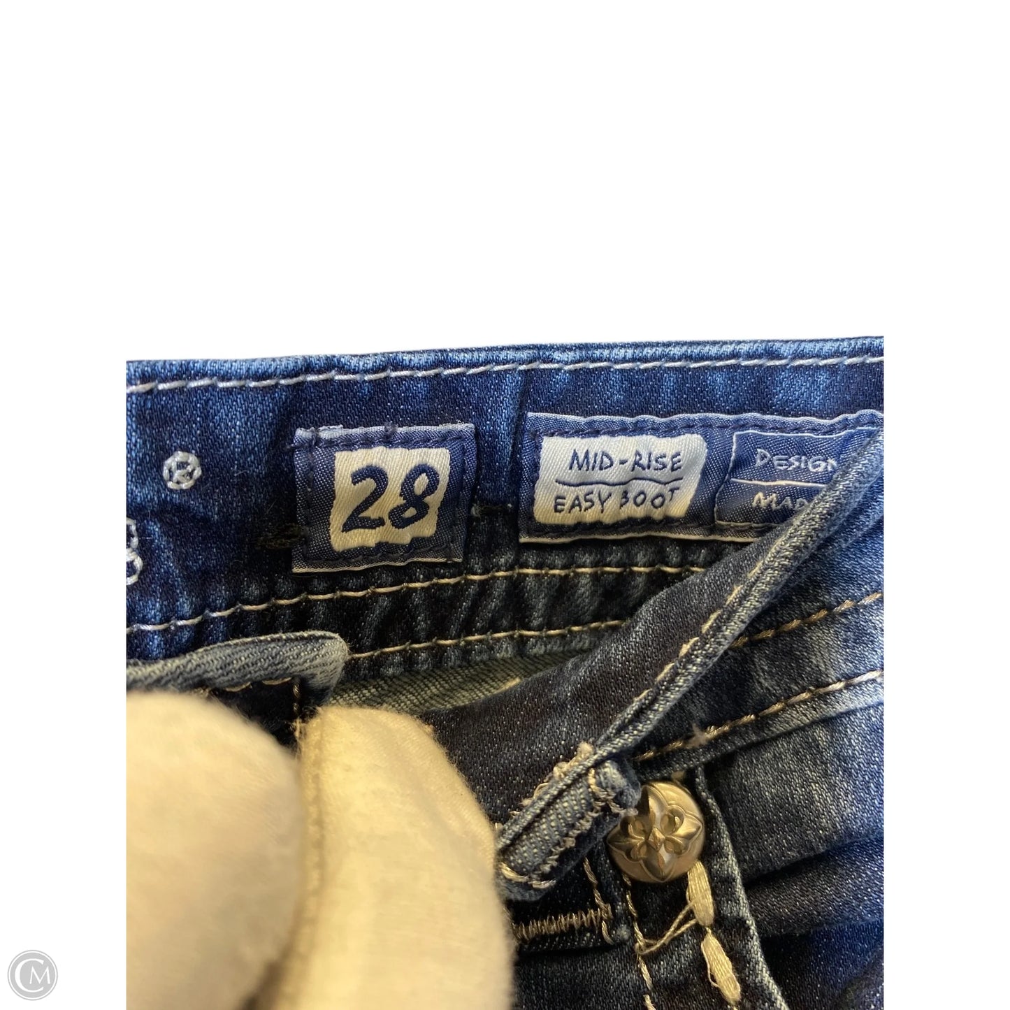 Jeans Boot Cut By Miss Me In Blue Denim, Size: 28