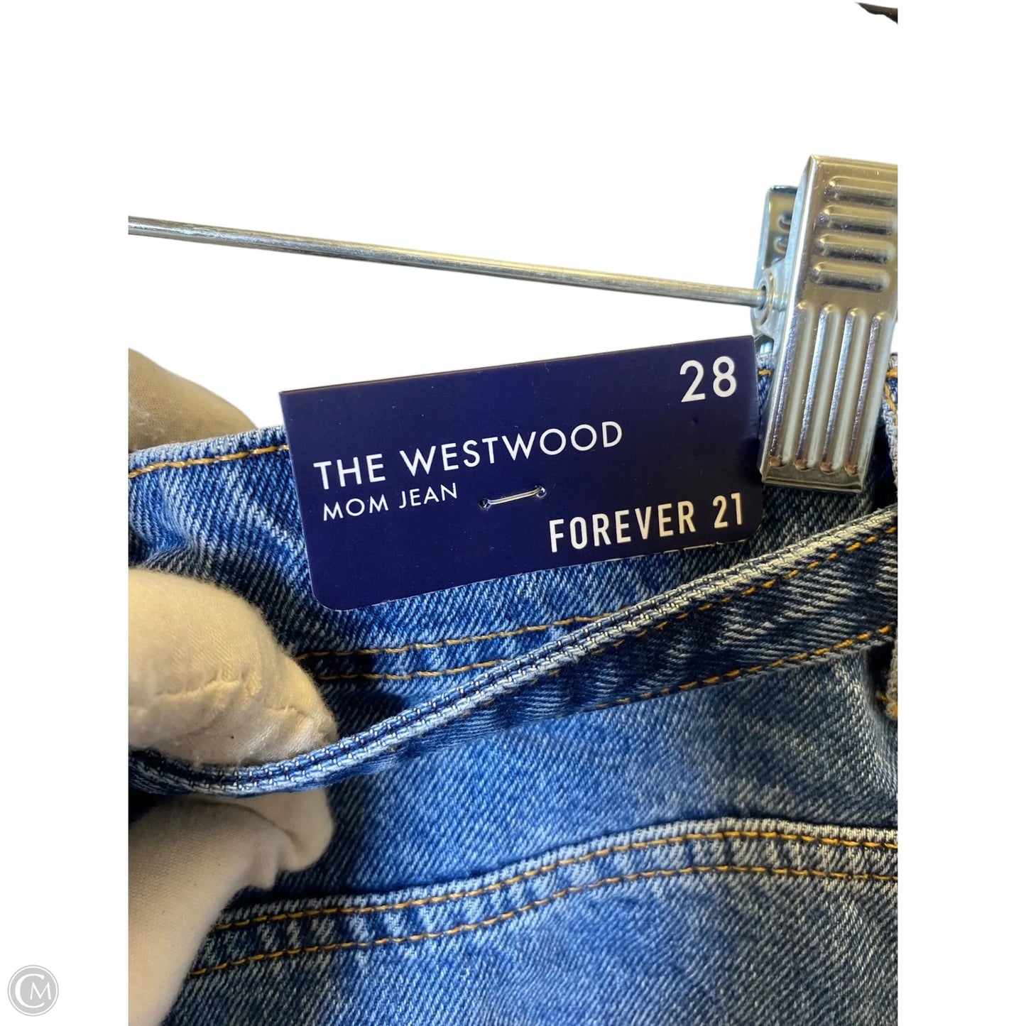 Jeans Straight By Forever 21 In Blue Denim, Size: 6