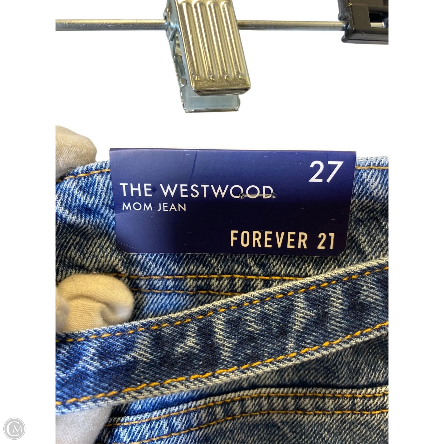 Jeans Straight By Forever 21 In Blue Denim, Size: 4