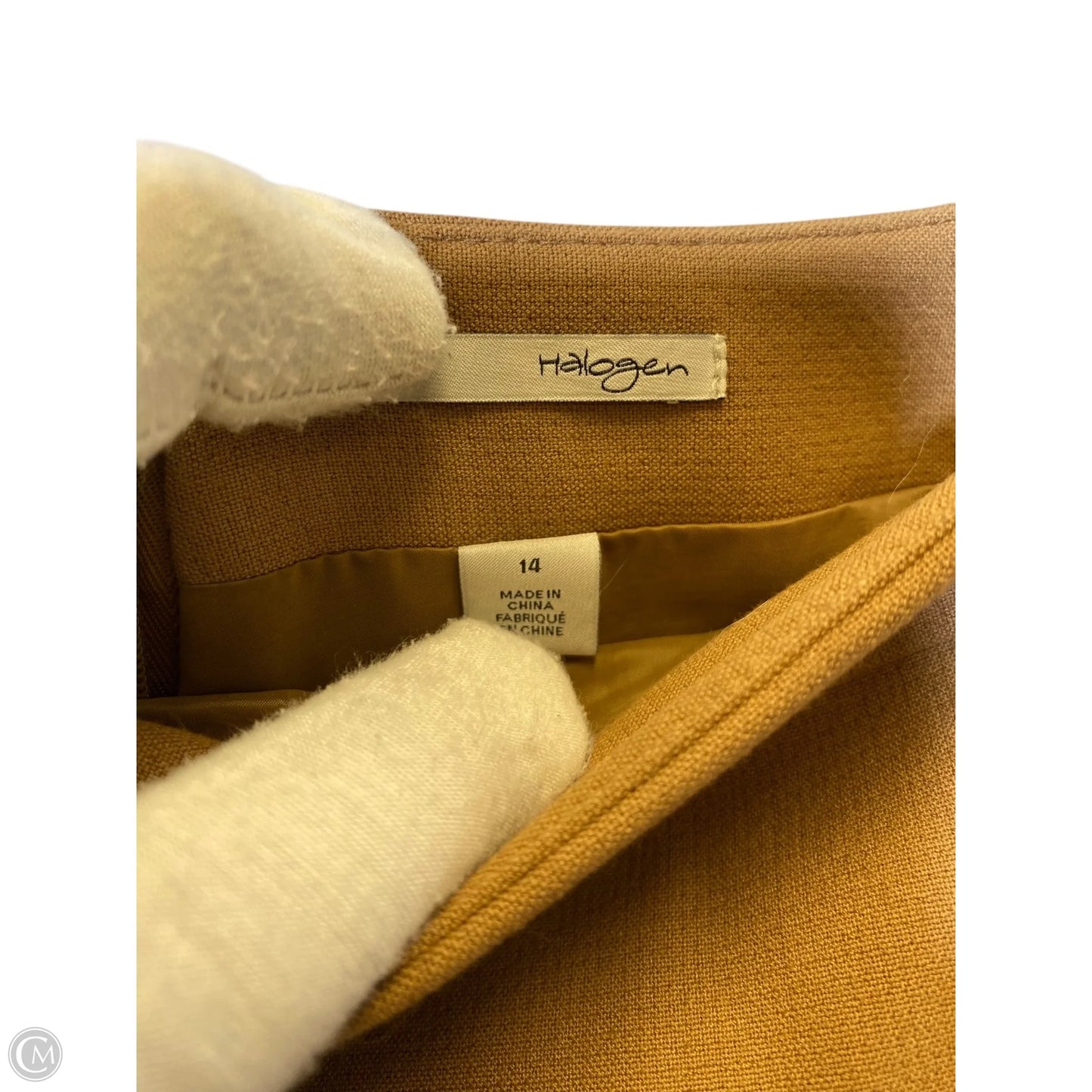 Skirt Midi By Halogen In Beige, Size: 14