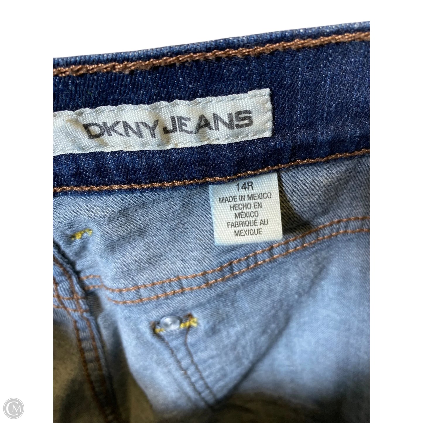 Jeans Straight By Dkny In Blue Denim, Size: 14