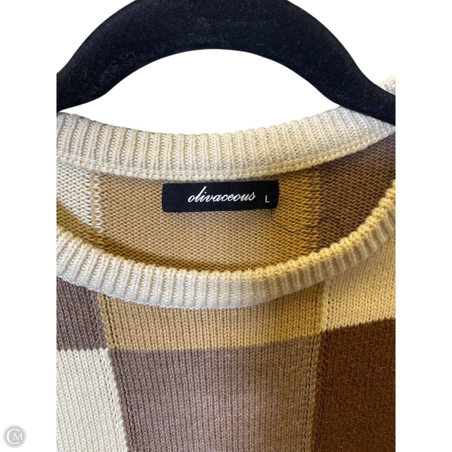 Vest Sweater By Olivaceous In Multi-colored, Size: L