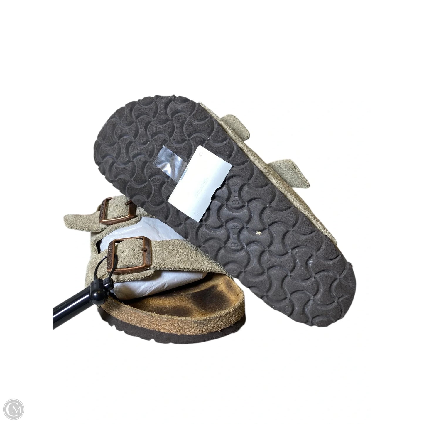 Sandals Flats By Birkenstock In Beige, Size: 10