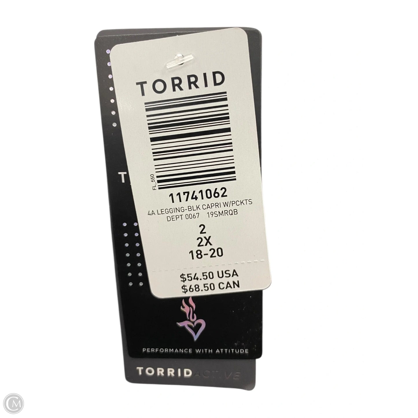 Athletic Leggings By Torrid In Black, Size: 2x