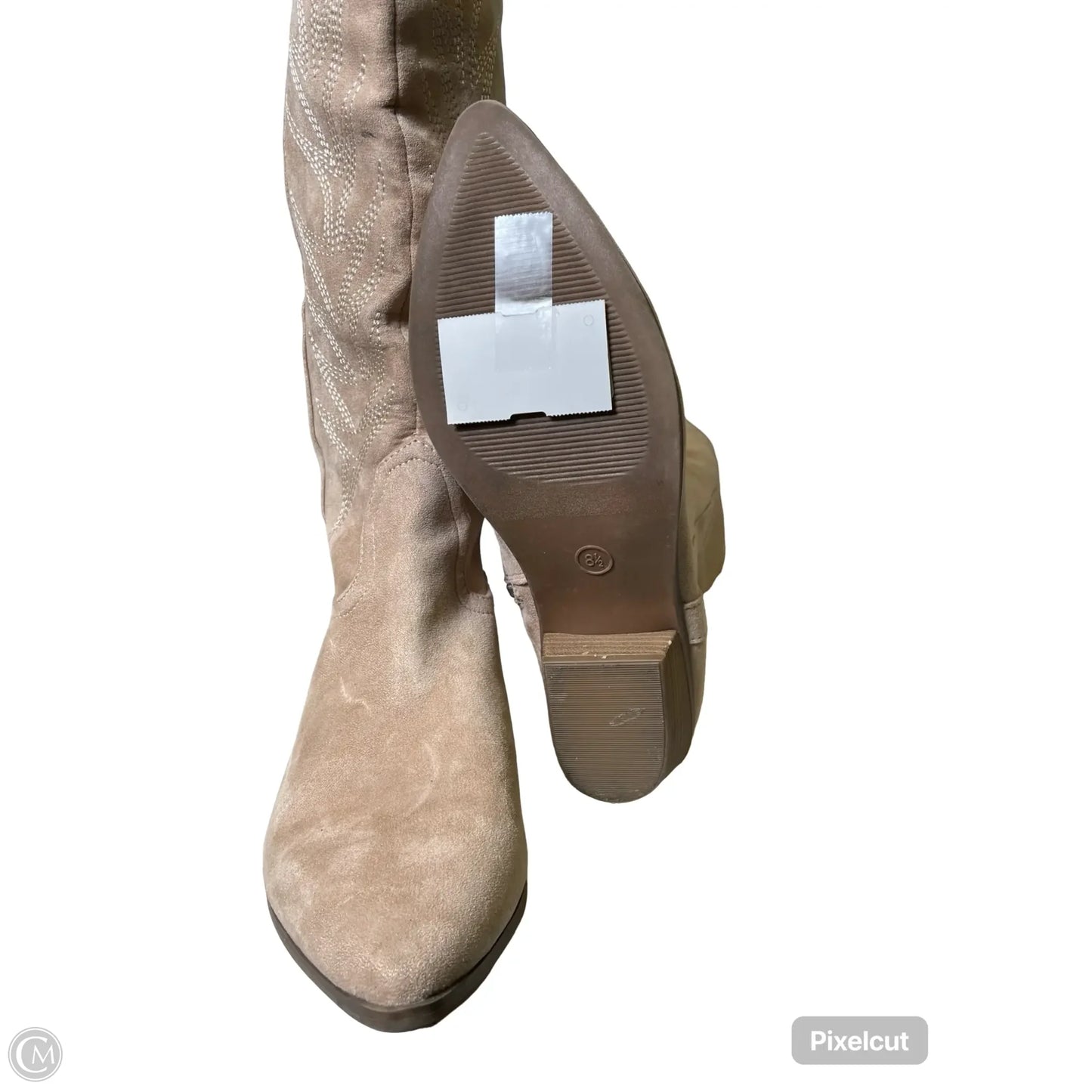 Boots Western By Clothes Mentor In Beige, Size: 8.5