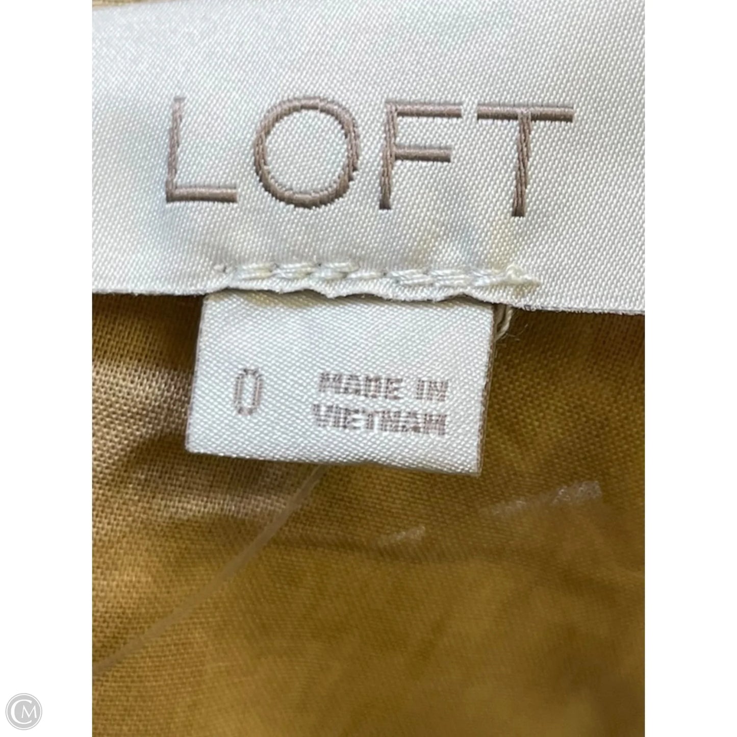 Dress Casual Midi By Loft In Brown & Cream, Size: 0