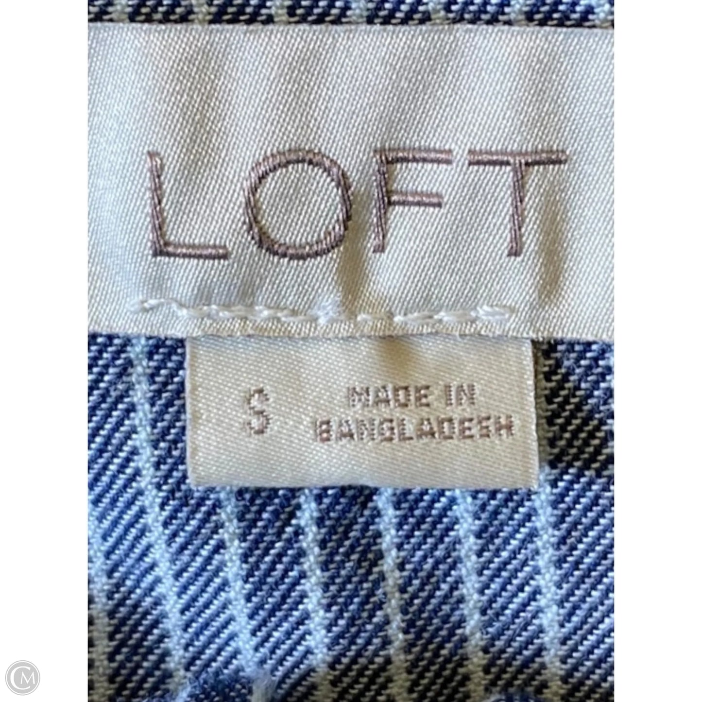Blouse 3/4 Sleeve By Loft In Blue, Size: S
