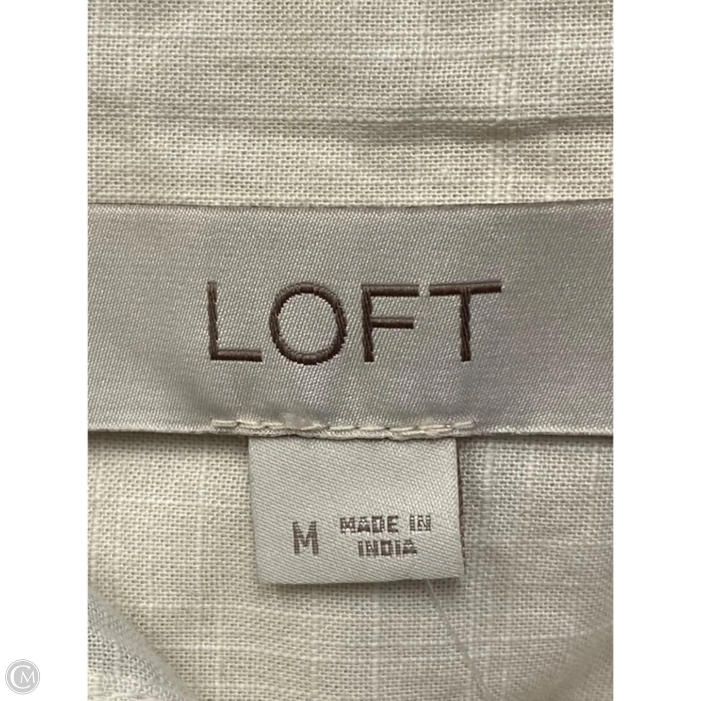 Blouse Long Sleeve By Loft In Beige, Size: M