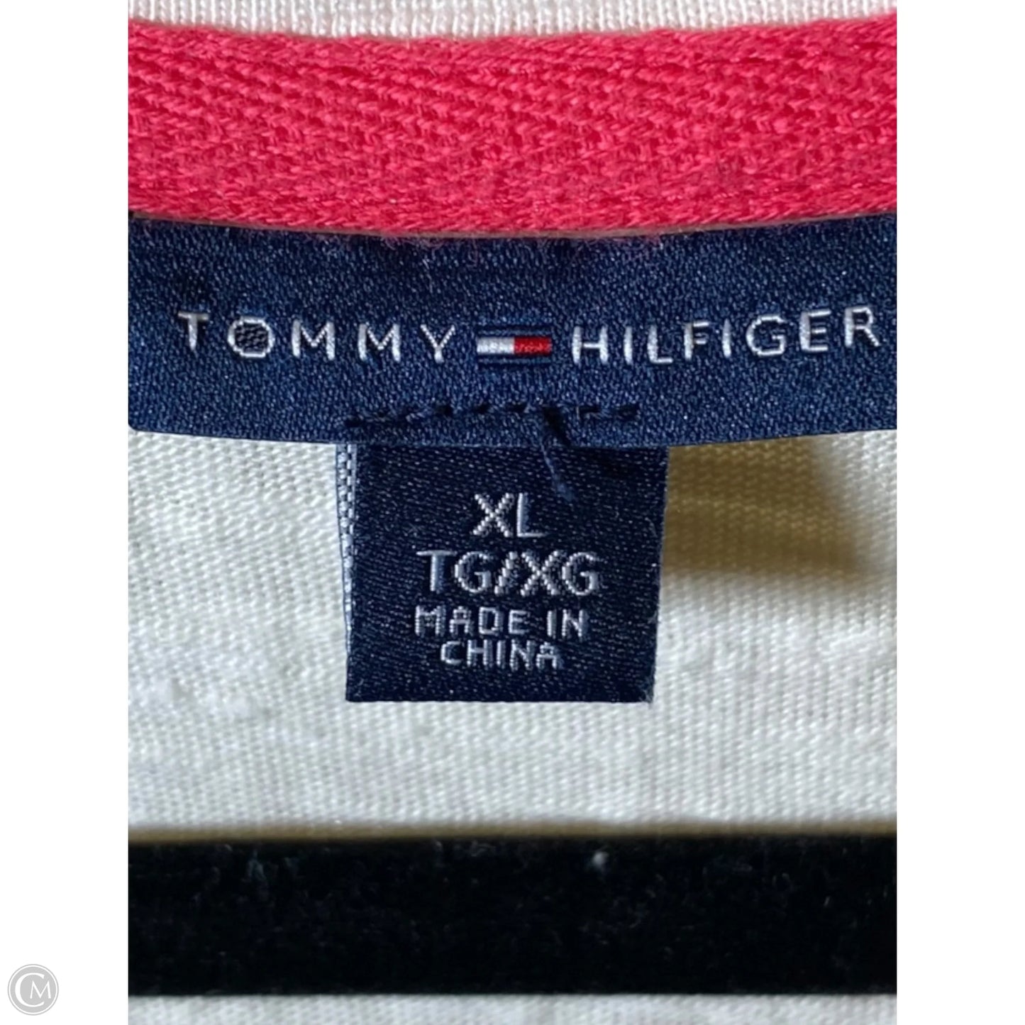 Dress Casual Midi By Tommy Hilfiger In Cream & Pink, Size: Xl
